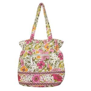 Vera Bradley Priscilla Pink Floral Hard Bottom Tote Bag